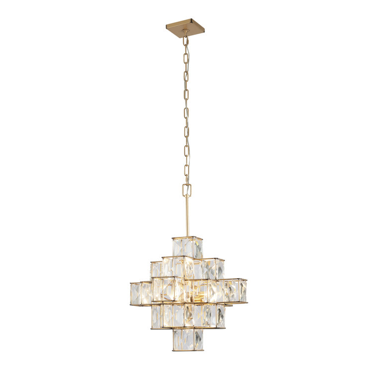 Elegant Calypso Gold Crystal Chandelier with Adjustable Chain
