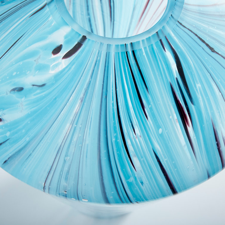 Phoebe Blue Glass Decorative Table Vase