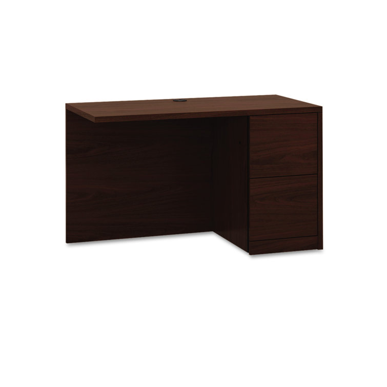 Mahogany 48" Wood Laminate Right Desk Return