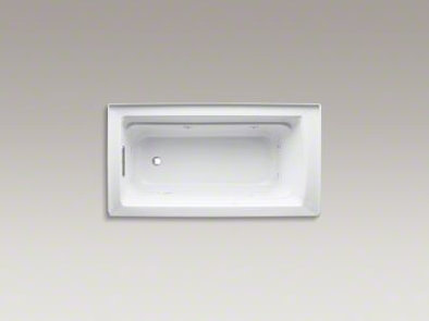 Archer 60" White Acrylic Alcove Whirlpool Bathtub with Jets