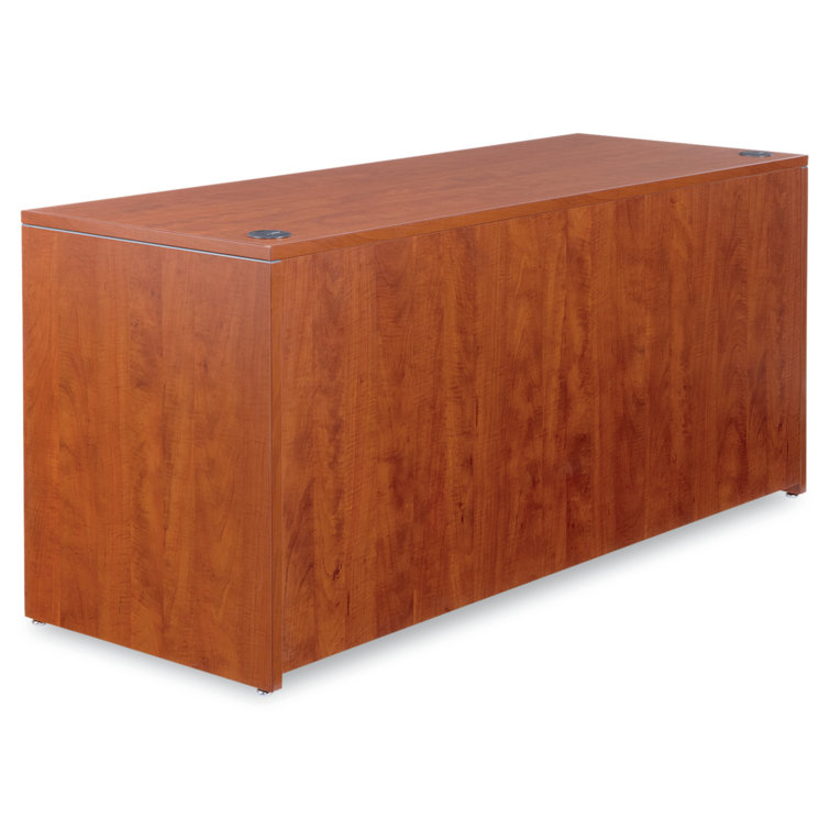 Medium Cherry 71'' Credenza Shell with Filing Cabinet