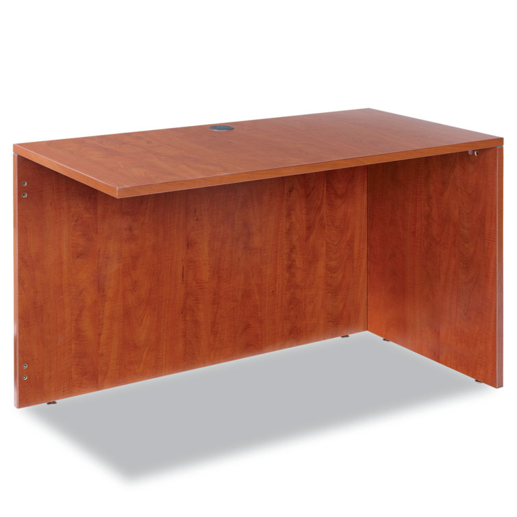 Medium Cherry Reversible Return Desk with PVC Edge Banding