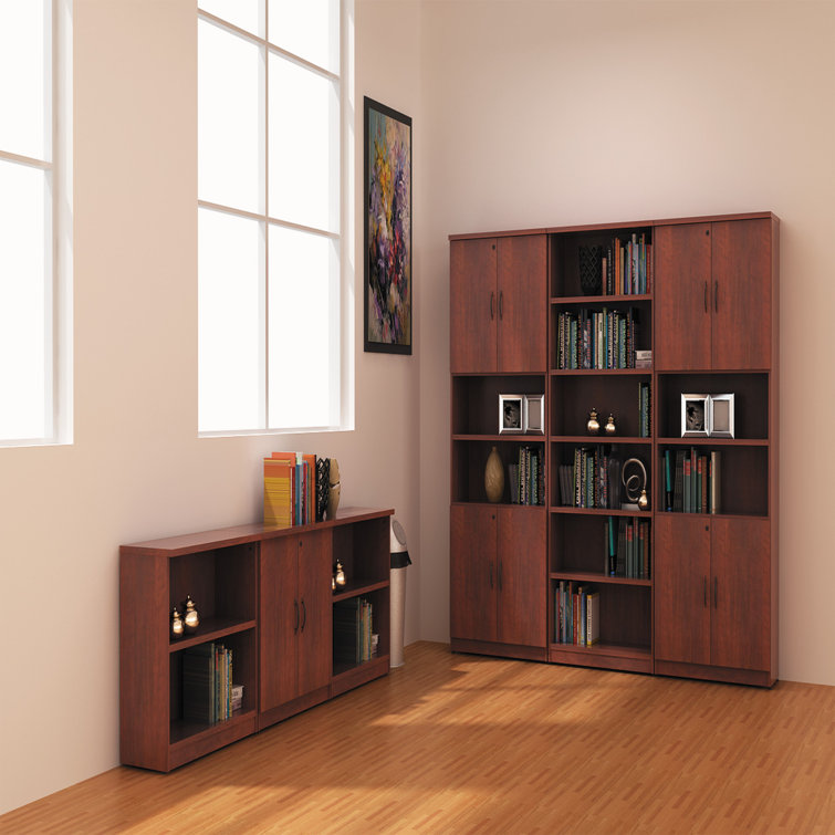 Adjustable Valencia 2-Shelf Bookcase in Espresso Cherry Finish