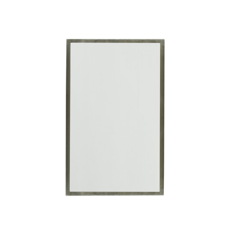 White and Brushed Metal Rectangular End Table