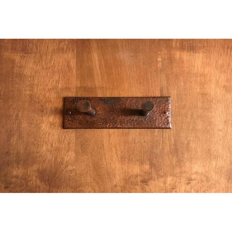 Hand-Hammered Copper Double Robe and Towel Hook