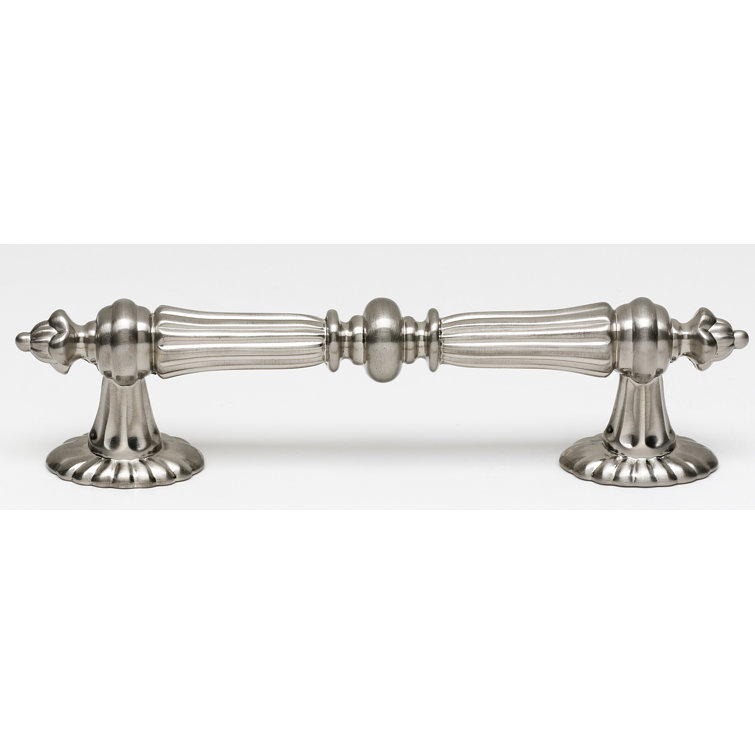 Satin Nickel Traditional Bar Pull with Mounting Hardware