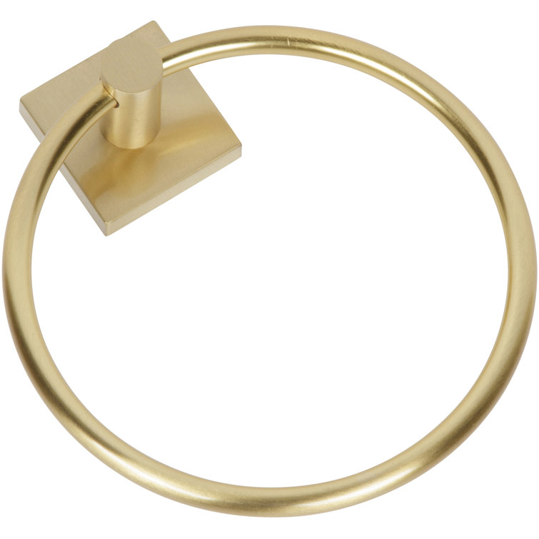 Satin Brass Wall Mounted Circular Towel Ring