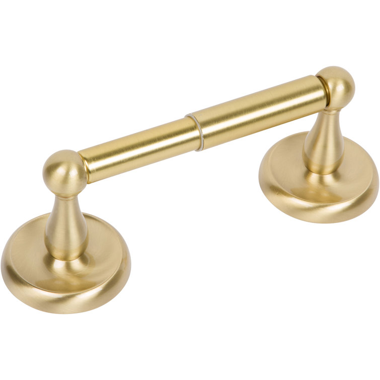 Satin Brass Wall Mounted Toilet Paper Holder