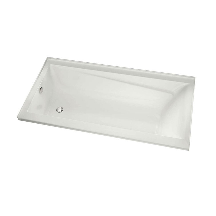 Exhibit 60'' White Acrylic Alcove Soaking Bathtub