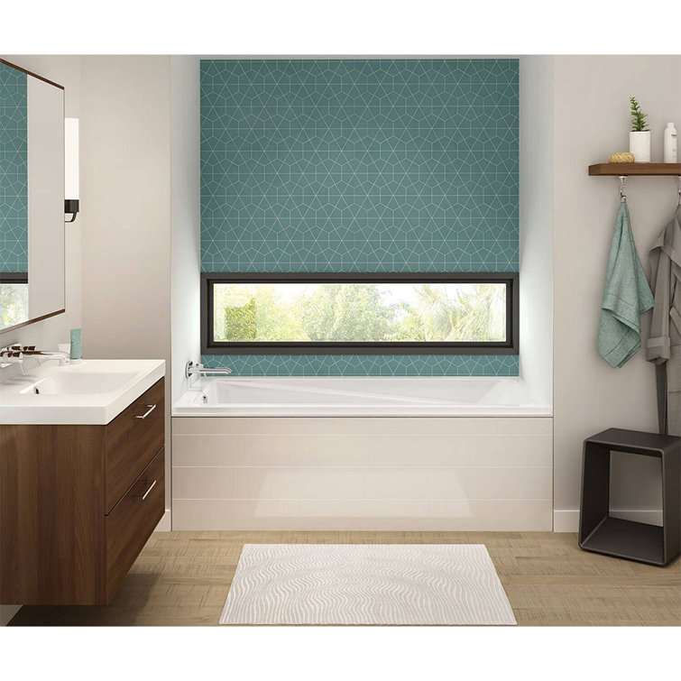 Exhibit 60'' White Acrylic Alcove Soaking Bathtub