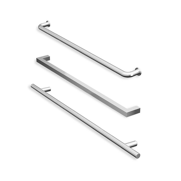 Kameleon 55-59" Chrome Semi-Frameless Sliding Shower Door with Clear Glass
