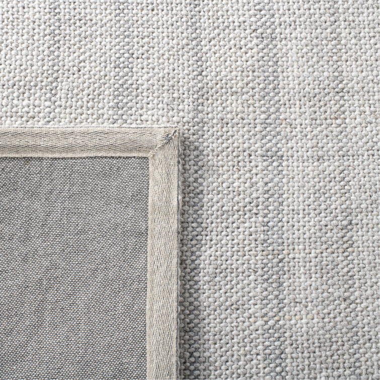 Miles Stripe Hand-Knotted Gray Wool and Viscose 3' x 5' Area Rug