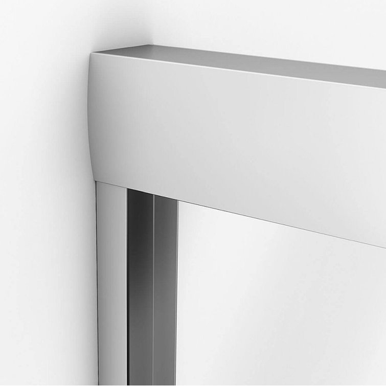 Kameleon 55-59" Chrome Semi-Frameless Sliding Shower Door with Clear Glass
