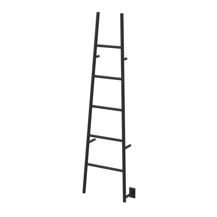 Matte Black Wall Mounted Ladder Towel Warmer