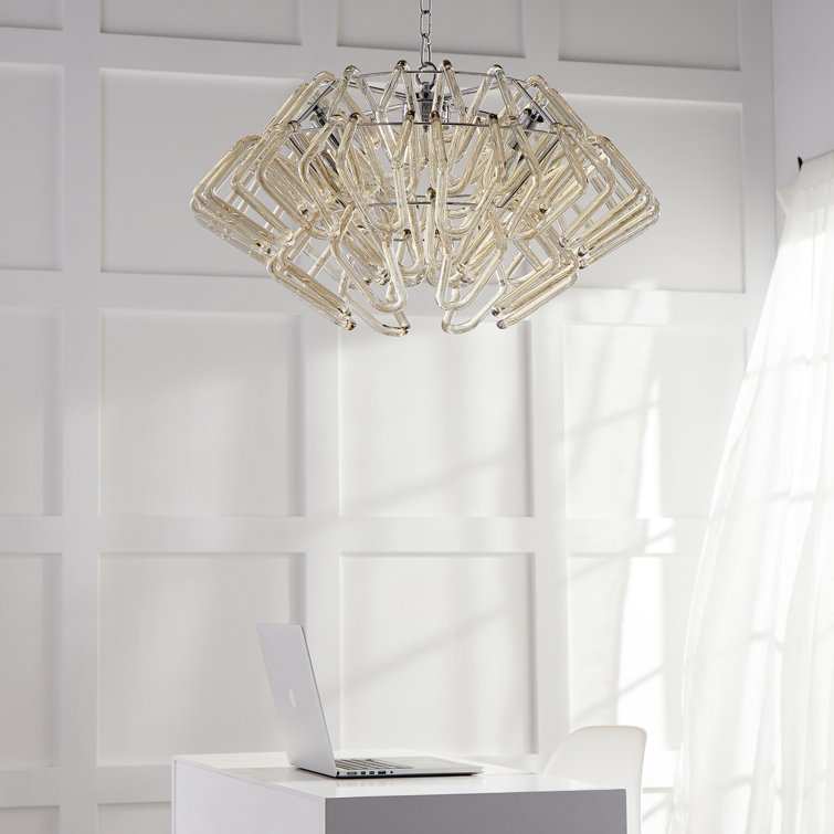Roswell Chrome Glass Geometric Pendant Light