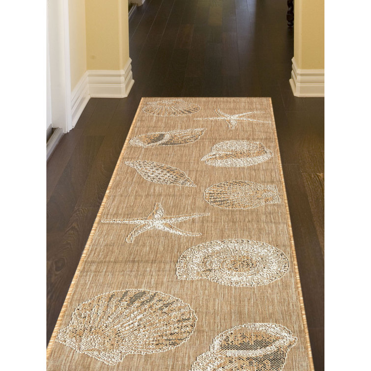 Coastal Charm Sand Synthetic 24" Stain-Resistant Rug