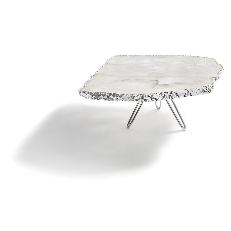 Crystal and Silver Pedestal Cake Stand