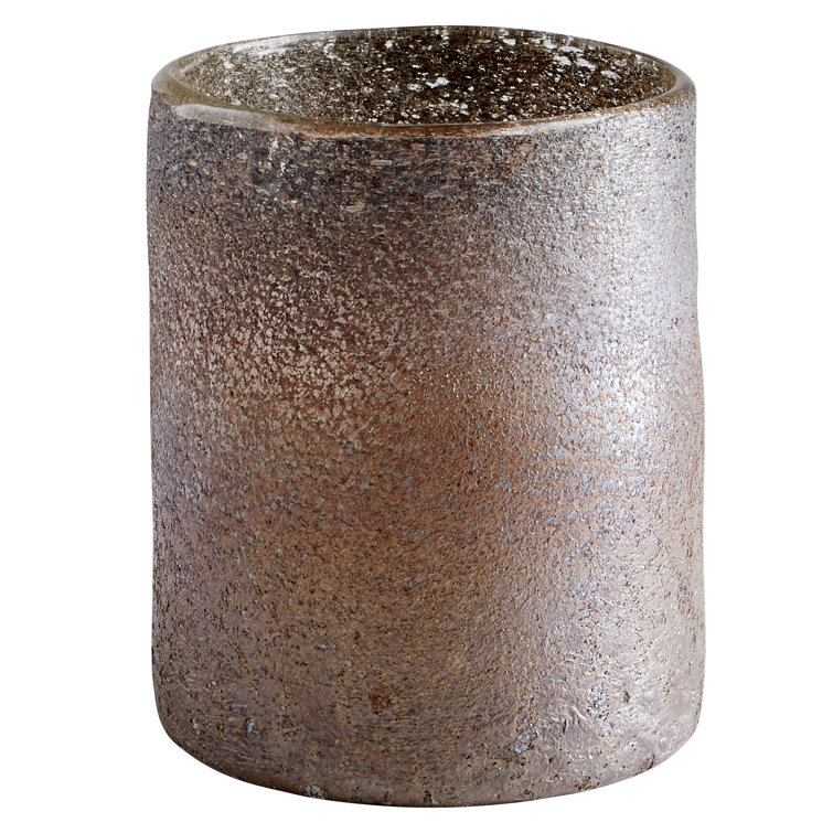 Cordelia Contemporary Brown Glass Table Vase 6.25"W x 7.5"H