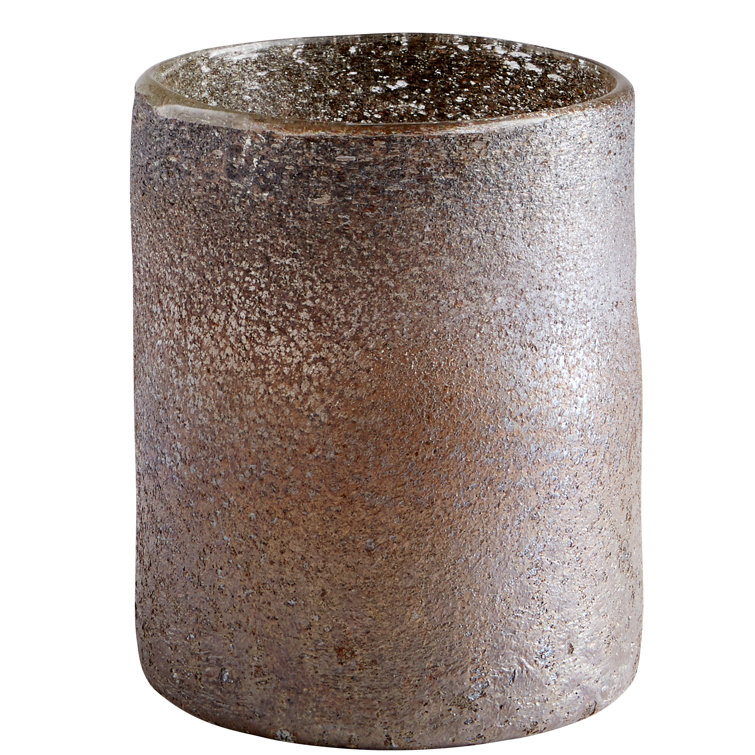 Cordelia Contemporary Brown Glass Table Vase 6.25"W x 7.5"H