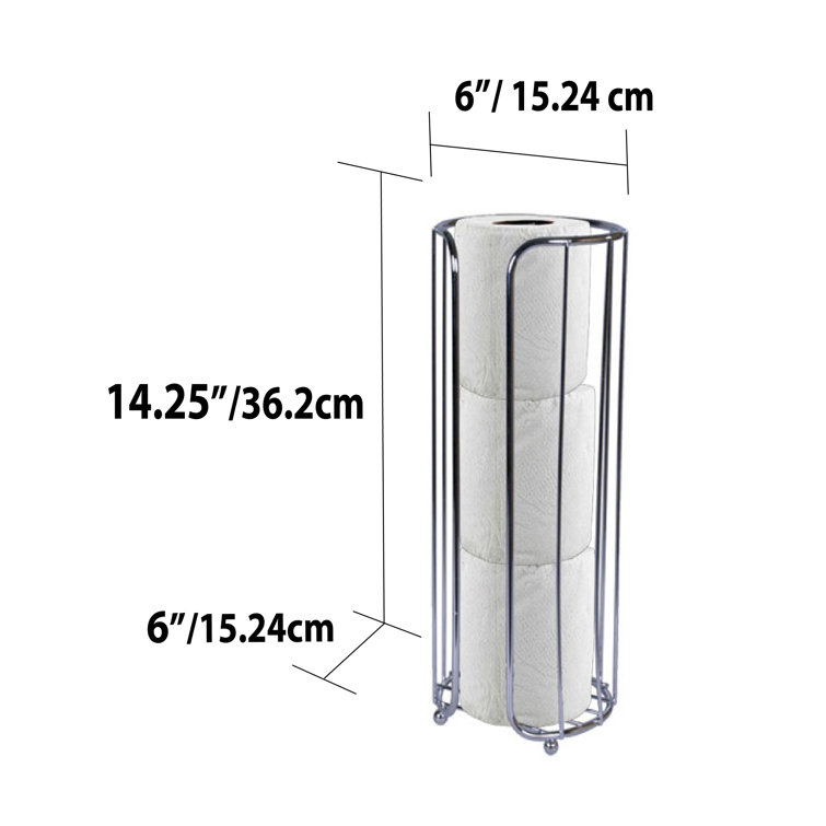 Polished Chrome Free Standing Toilet Paper Holder