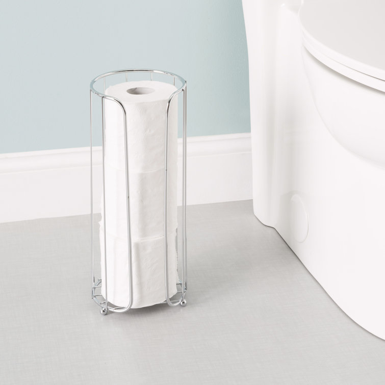 Polished Chrome Free Standing Toilet Paper Holder