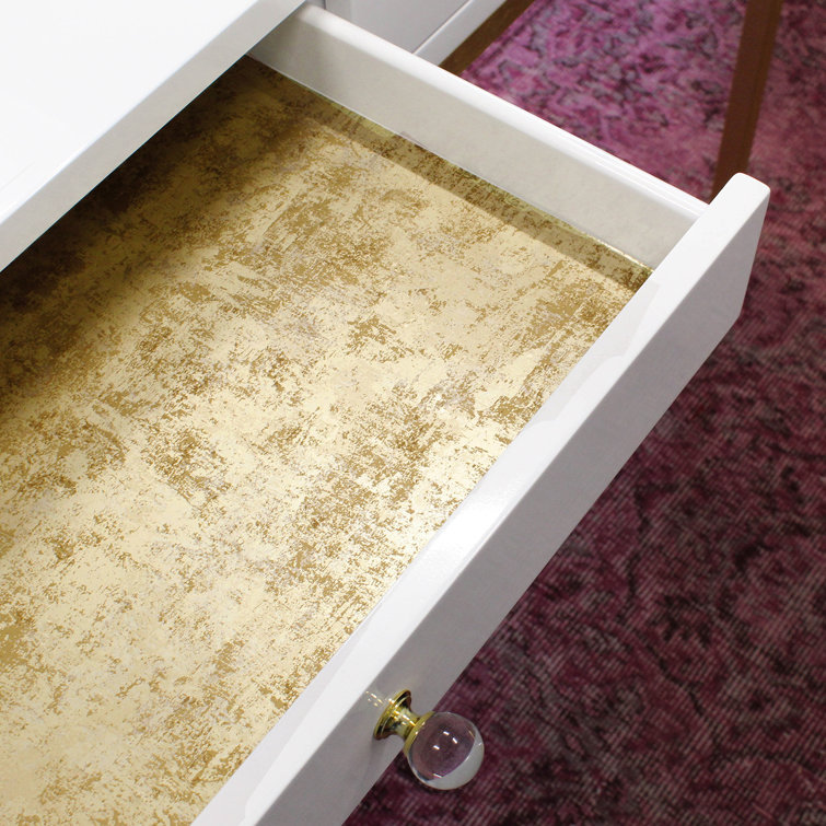 Gold Distressed Leaf Peel and Stick Wallpaper Roll