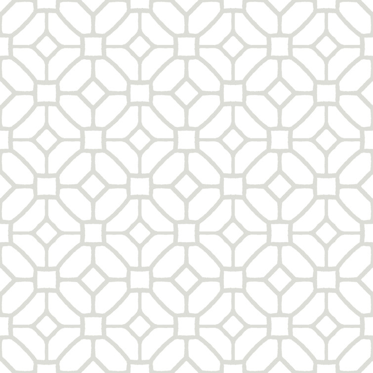 Lattice White and Gray 12'' x 12'' Peel and Stick Vinyl Floor Tiles