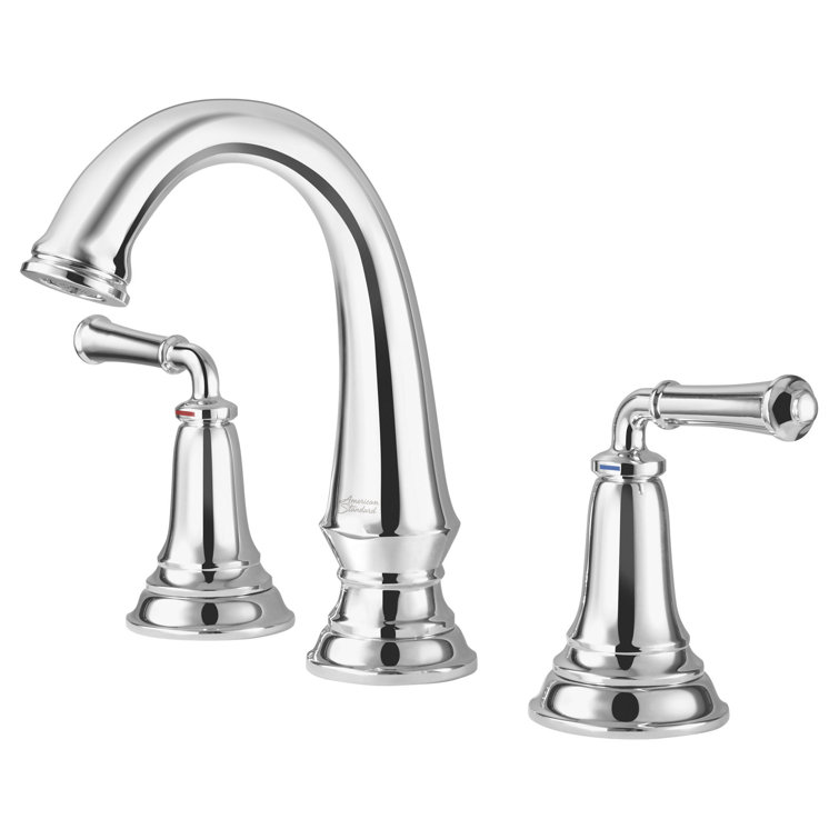 Polished Chrome Widespread 2-Handle Bathroom Faucet with Brass Body