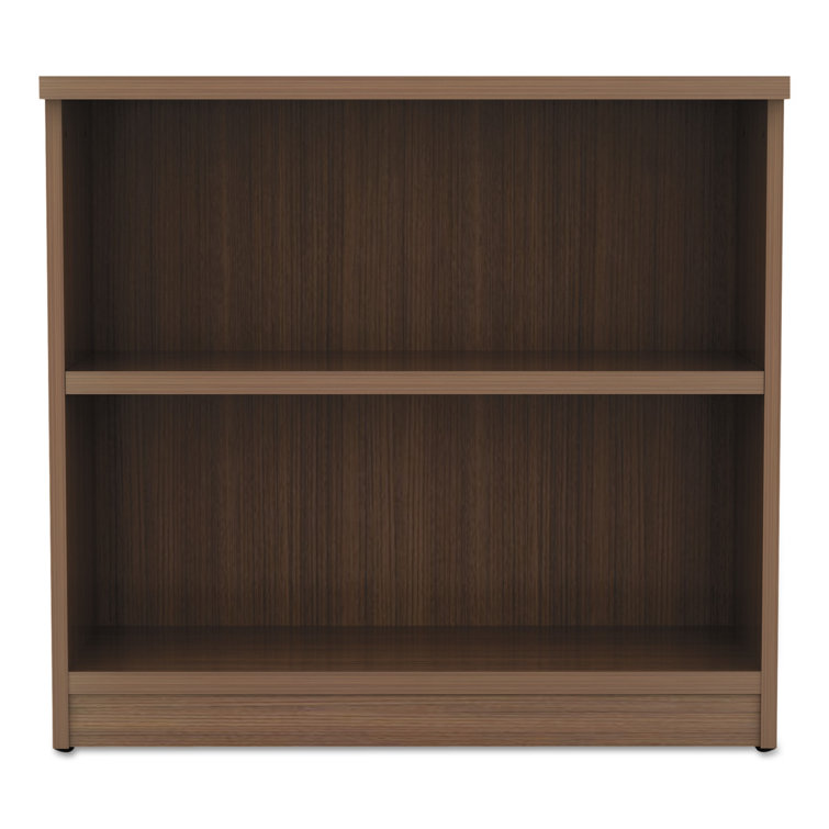 Valencia Modern Walnut 2-Shelf Adjustable Bookcase