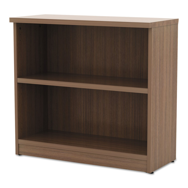 Valencia Modern Walnut 2-Shelf Adjustable Bookcase