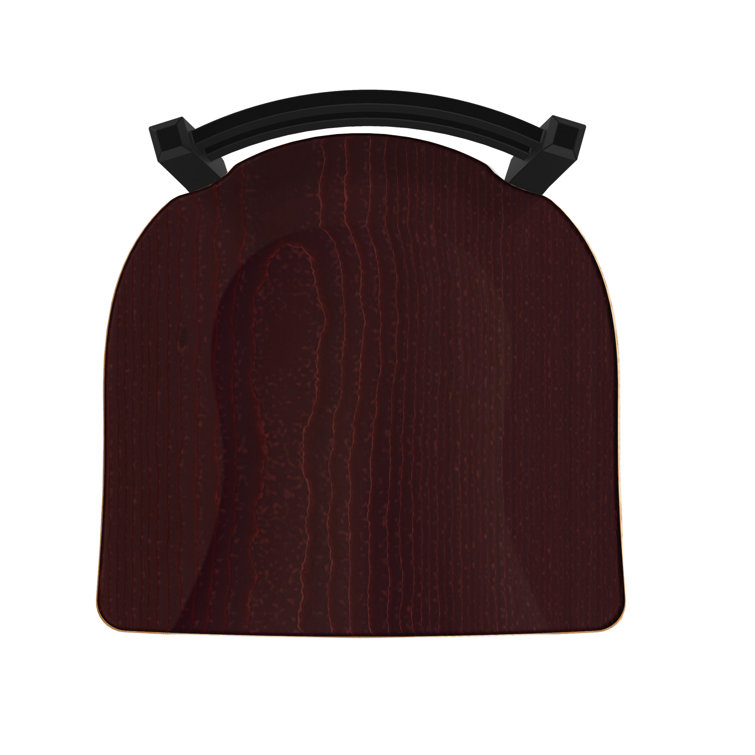 Jackie Black Wrinkle Steel Accent Stool with Natural Maple Seat