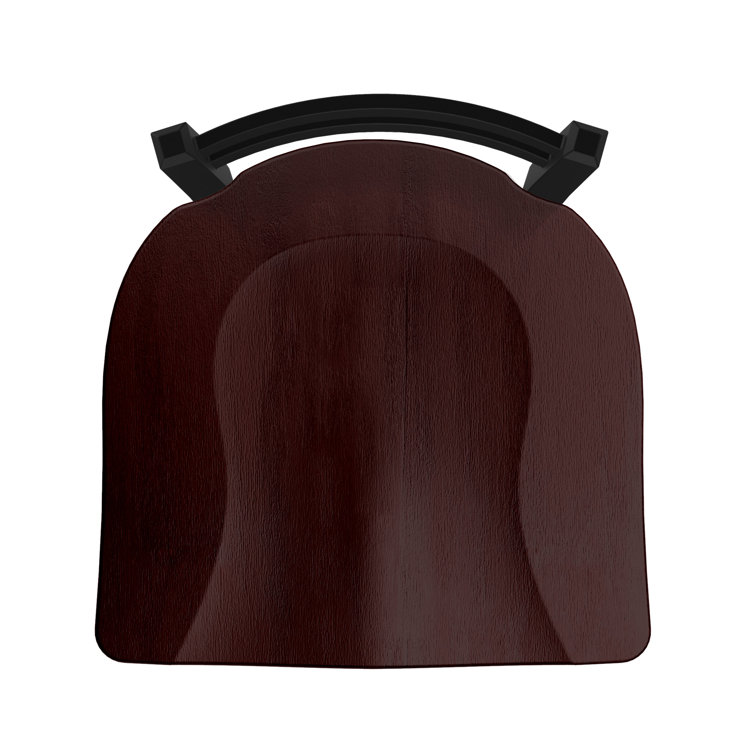 Jackie Black Wrinkle Steel Accent Stool with Natural Maple Seat