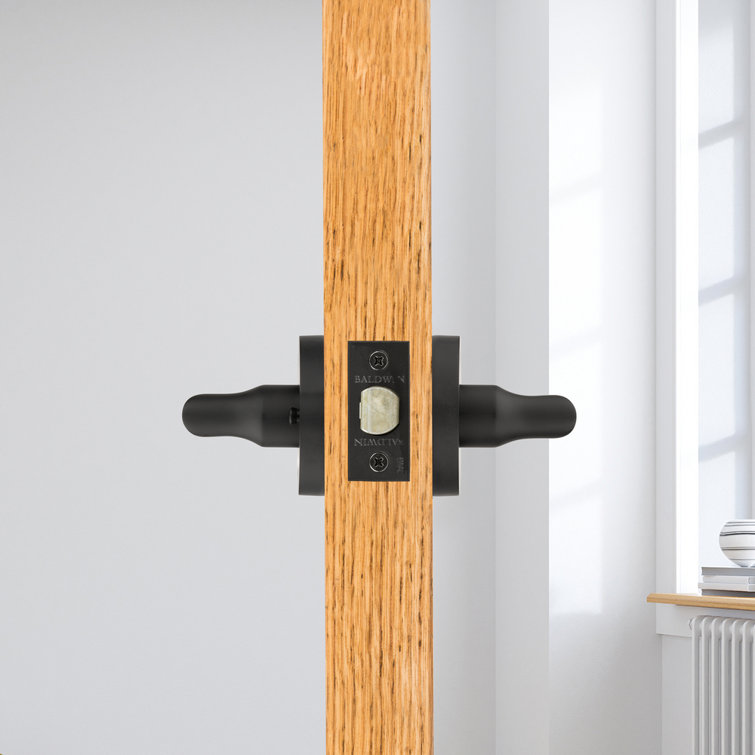 Satin Black Brass Contemporary Privacy Tube Lever