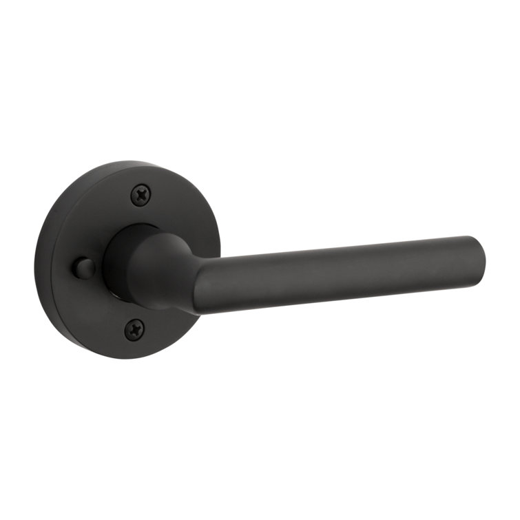 Satin Black Brass Contemporary Privacy Tube Lever