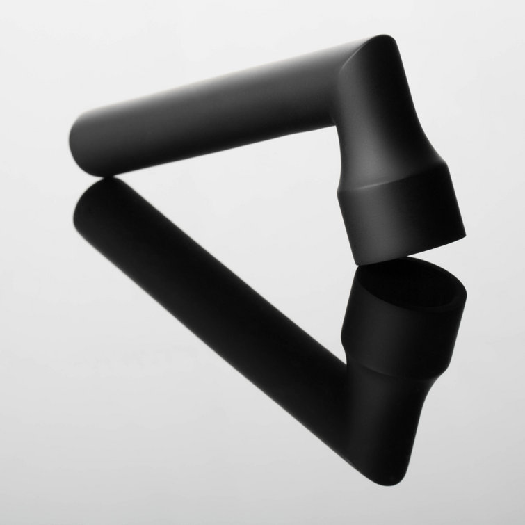 Satin Black Brass Contemporary Privacy Tube Lever