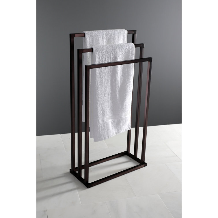 Oil Rubbed Bronze Modern 3-Tier Freestanding Towel Rack