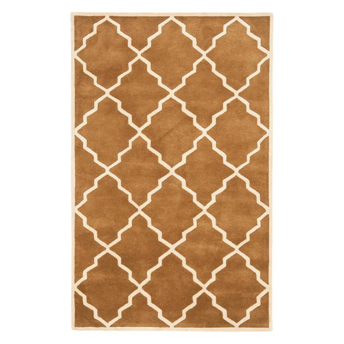 Hand-Tufted Artisan Wool Square Rug in Blue, 2' x 3'