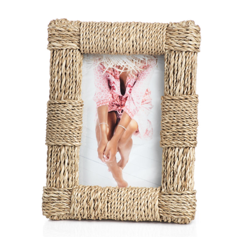 Natural Abaca Rope 4x6 Tabletop Picture Frame