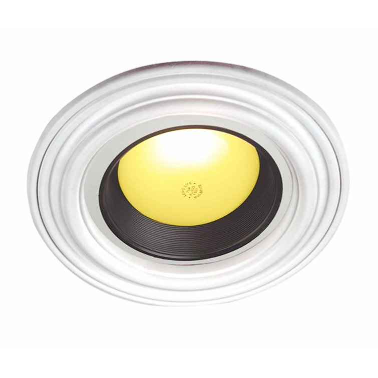 White Polyurethane Ornate Recessed Ceiling Light Trim
