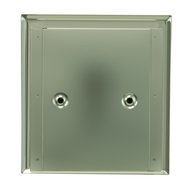 Polished Chrome Stainless Steel Recessed Toilet Paper Holder with Lid