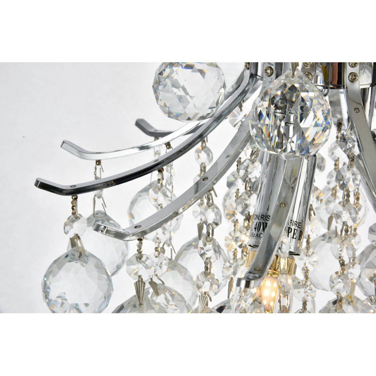 Toureg 12" Chrome Pendant with Royal Cut Clear Crystals