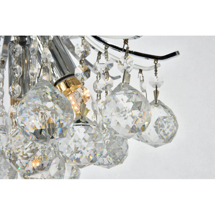 Toureg 12" Chrome Pendant with Royal Cut Clear Crystals