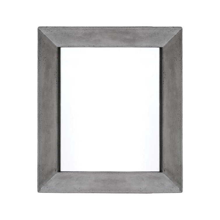 Portola Ash Gray Rectangular Modern Bathroom Vanity Mirror 26" x 22"