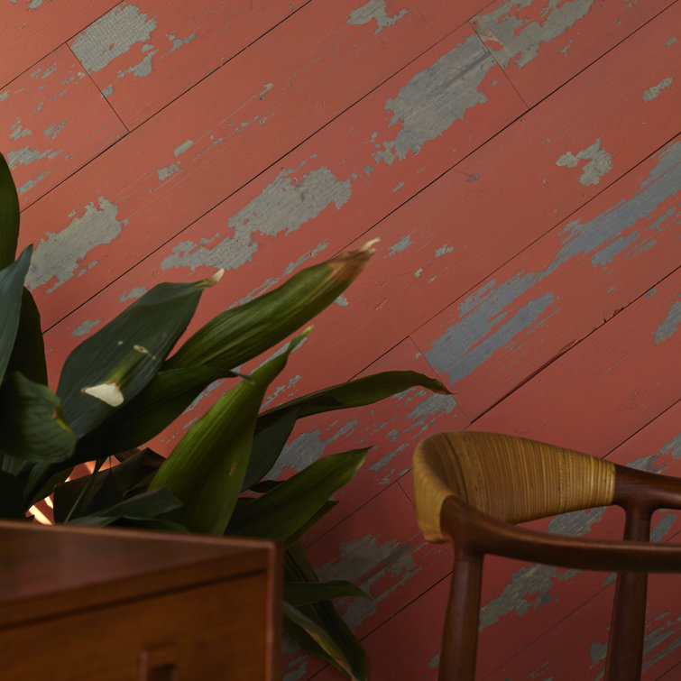 New Orange Painted Pine Wood Wall Panels