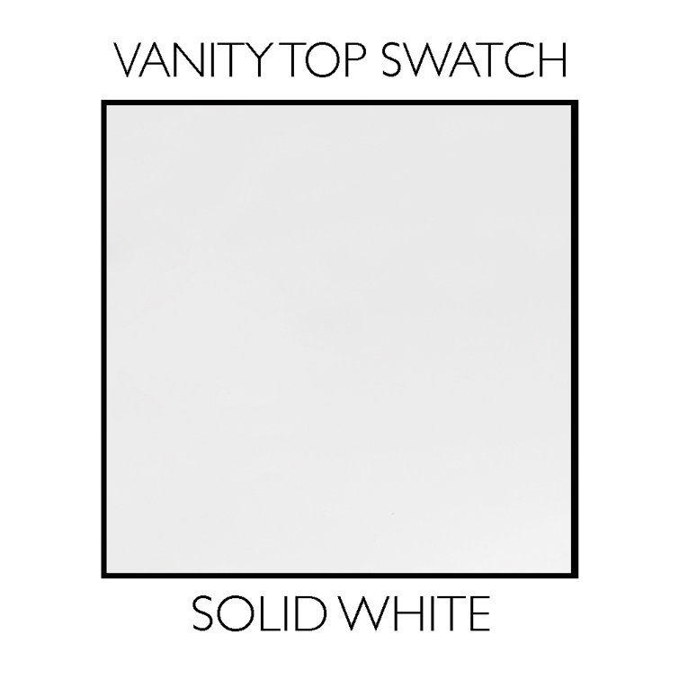 White Cultured Marble Single Vanity Top with Backsplash