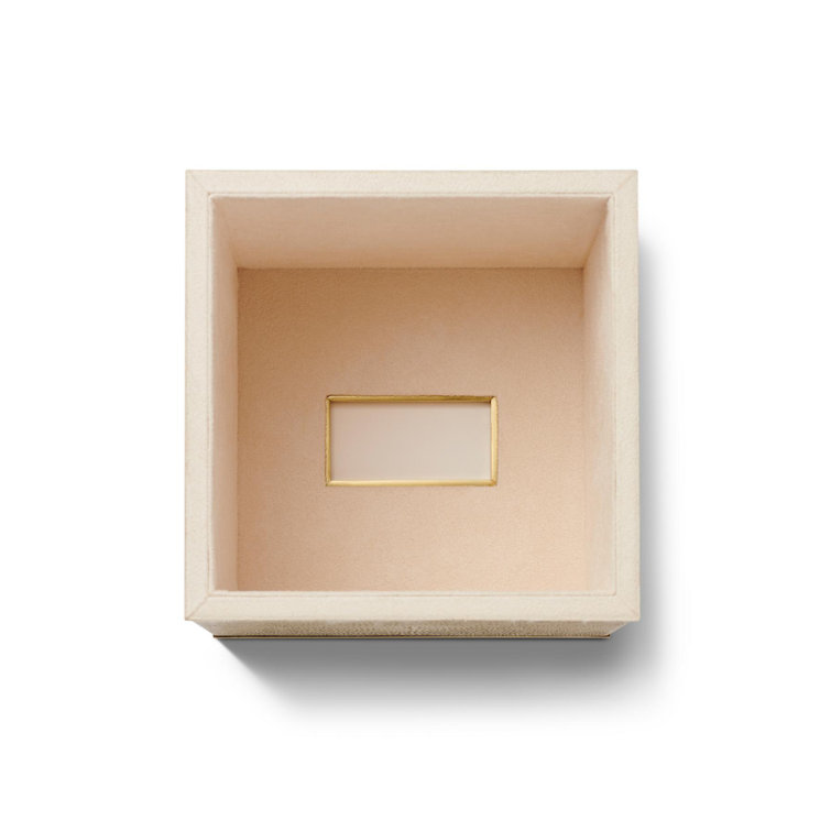 Chocolate Shagreen Tissue Box Cover with Brass Edging