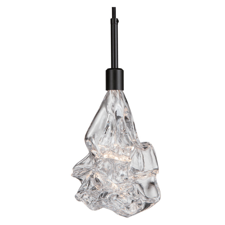 Matte Black Glass LED Cluster Pendant Light