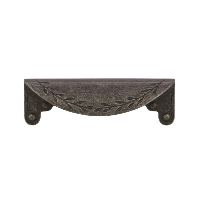 Wrought Iron Dark 3-Inch Nature's Splendor Cup Pull