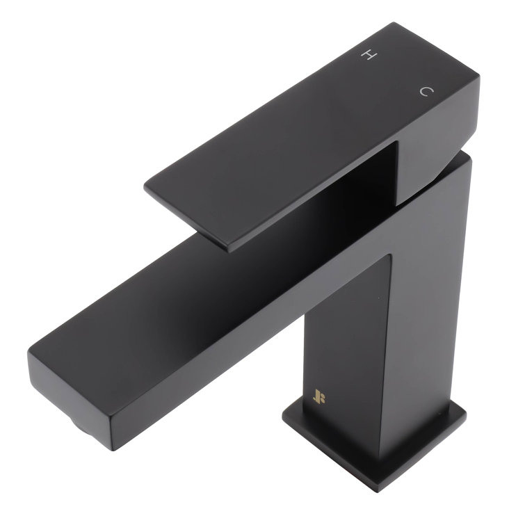 Matte Black Solid Brass Single Hole Bathroom Faucet