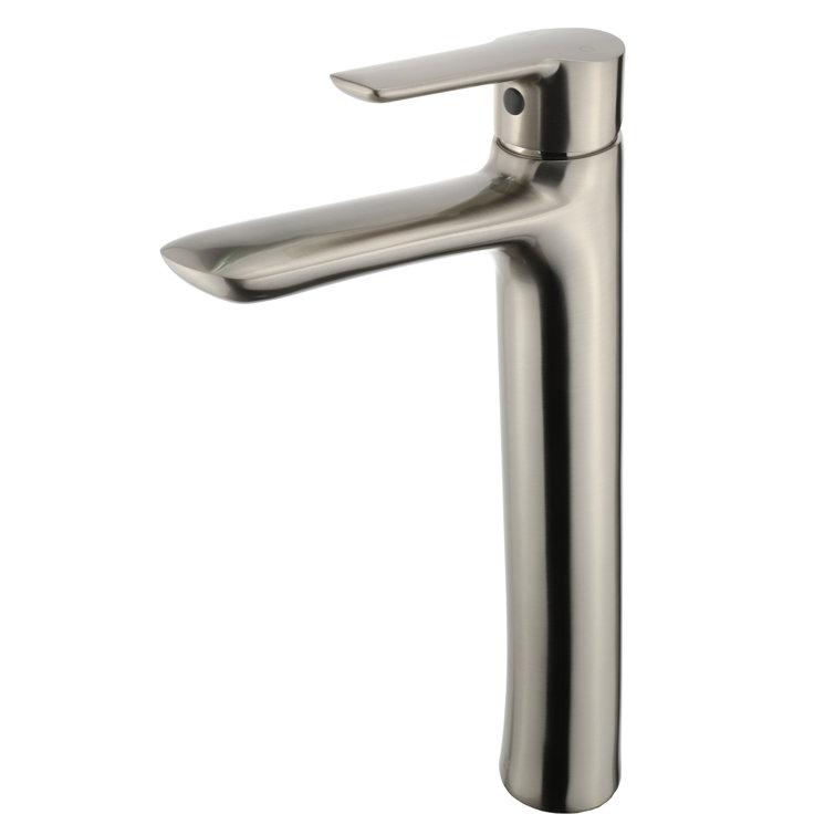 Satin Nickel Single Handle Vessel Sink Faucet